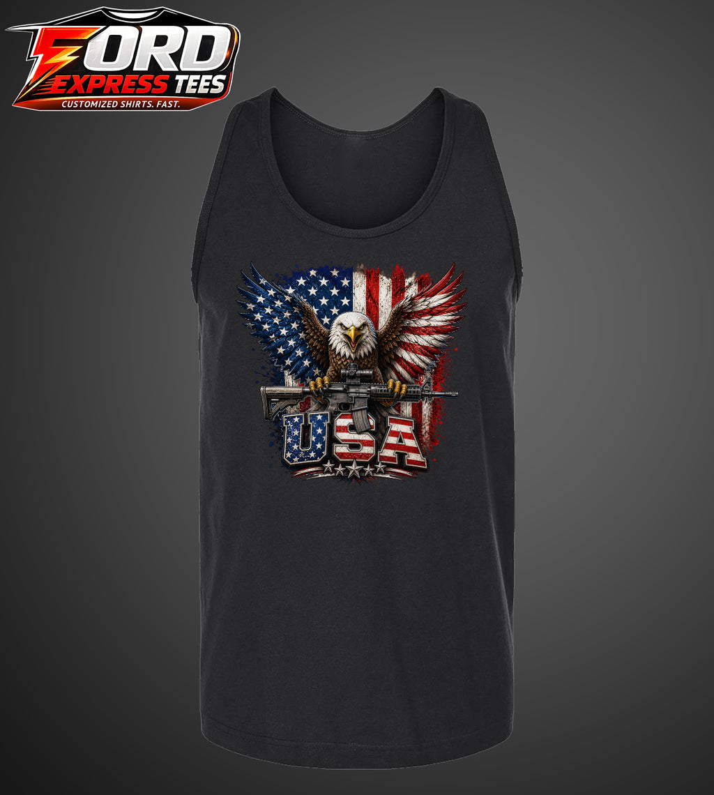 USA American Eagle Flag Graphic Tank