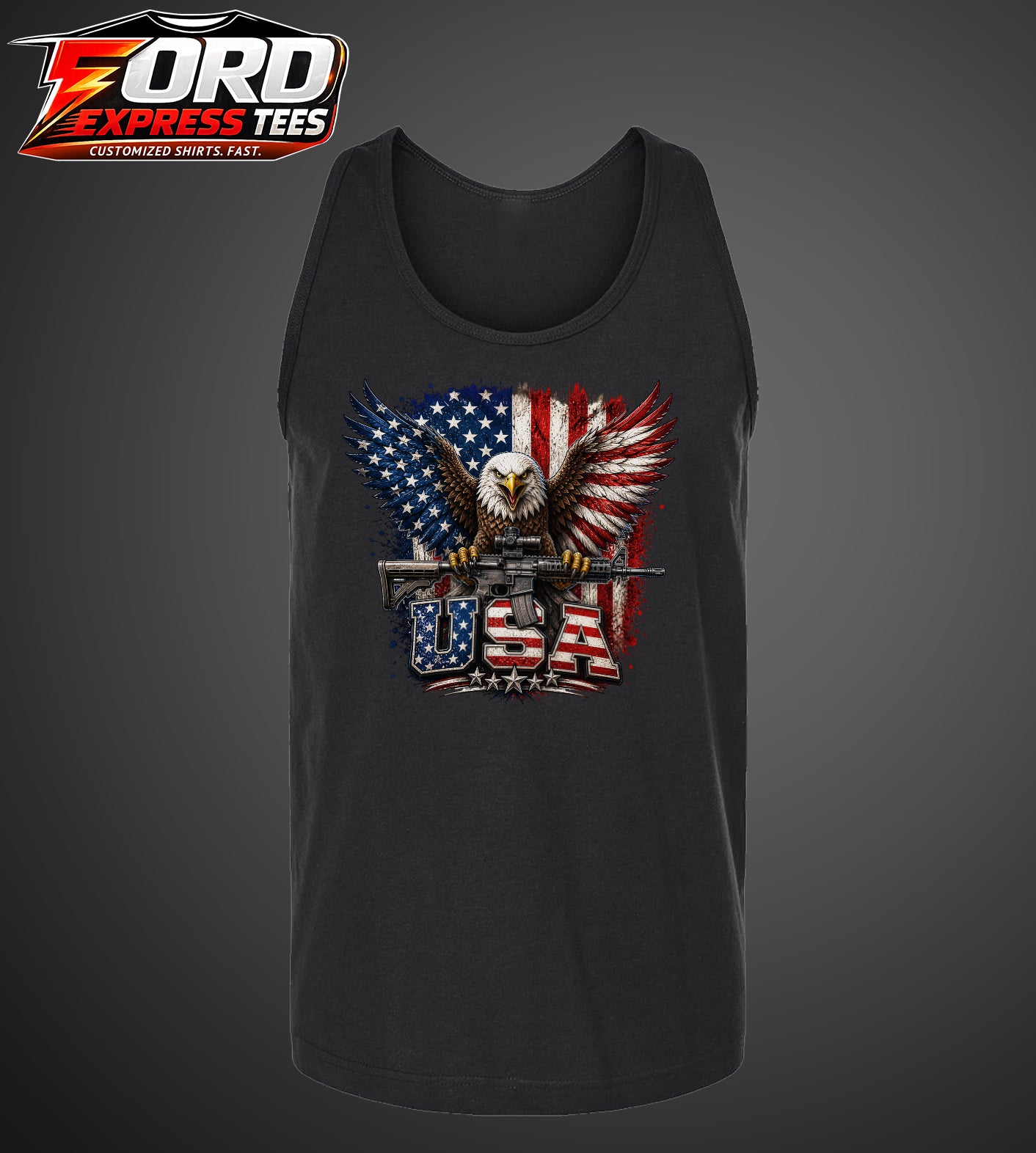 USA American Eagle Flag Graphic Tank