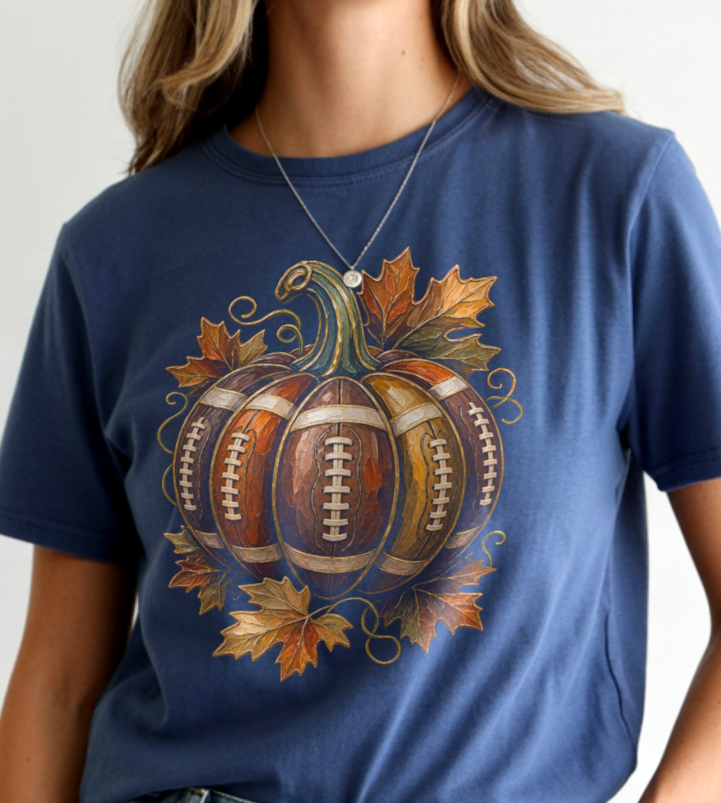 Football Pumpkin Fall Graphic Tee