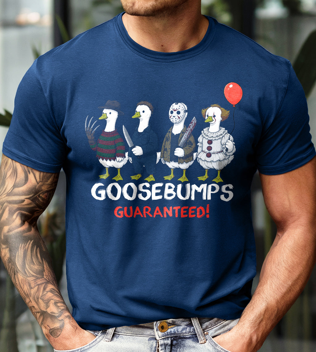 Goosebumps Guaranteed Freddy Jason Pennywise Halloween Graphic Tee