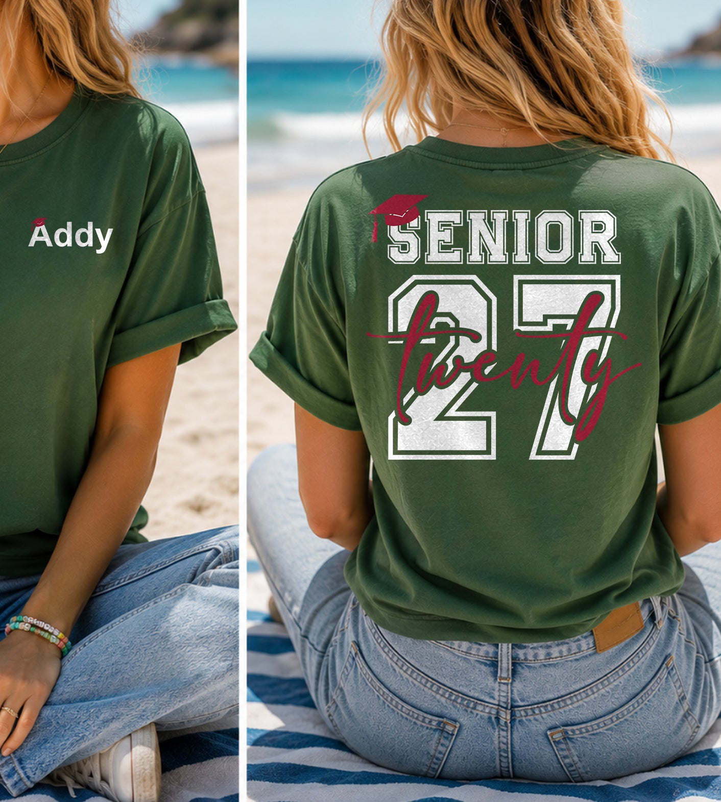 Graduation Custom Name Senior 2027 Graphic Tee