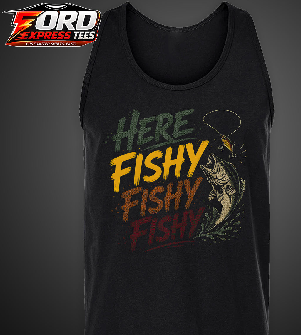 Here Fishy Graphic Tank