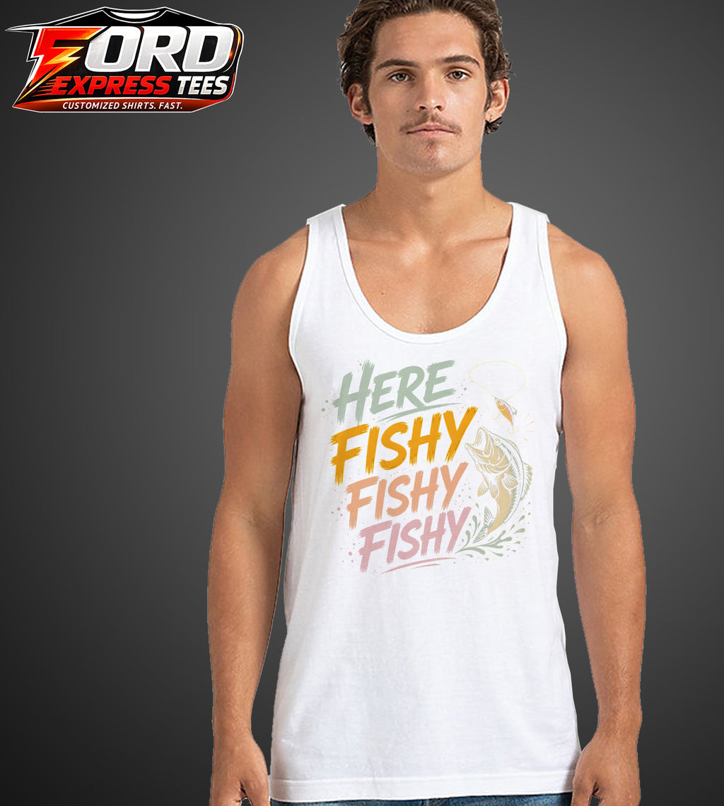 Here Fishy Graphic Tank