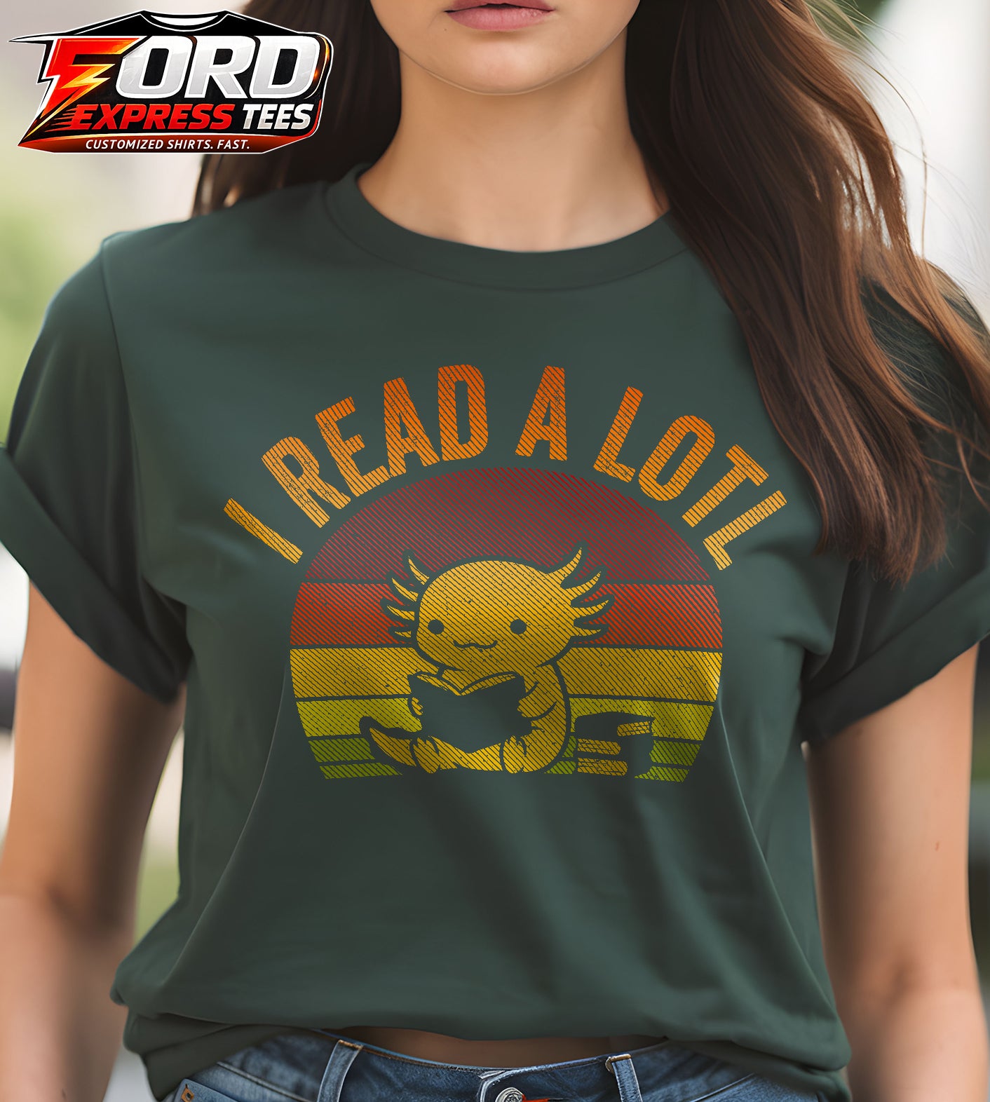 I Read a Lotl Axolotl Graphic Tee