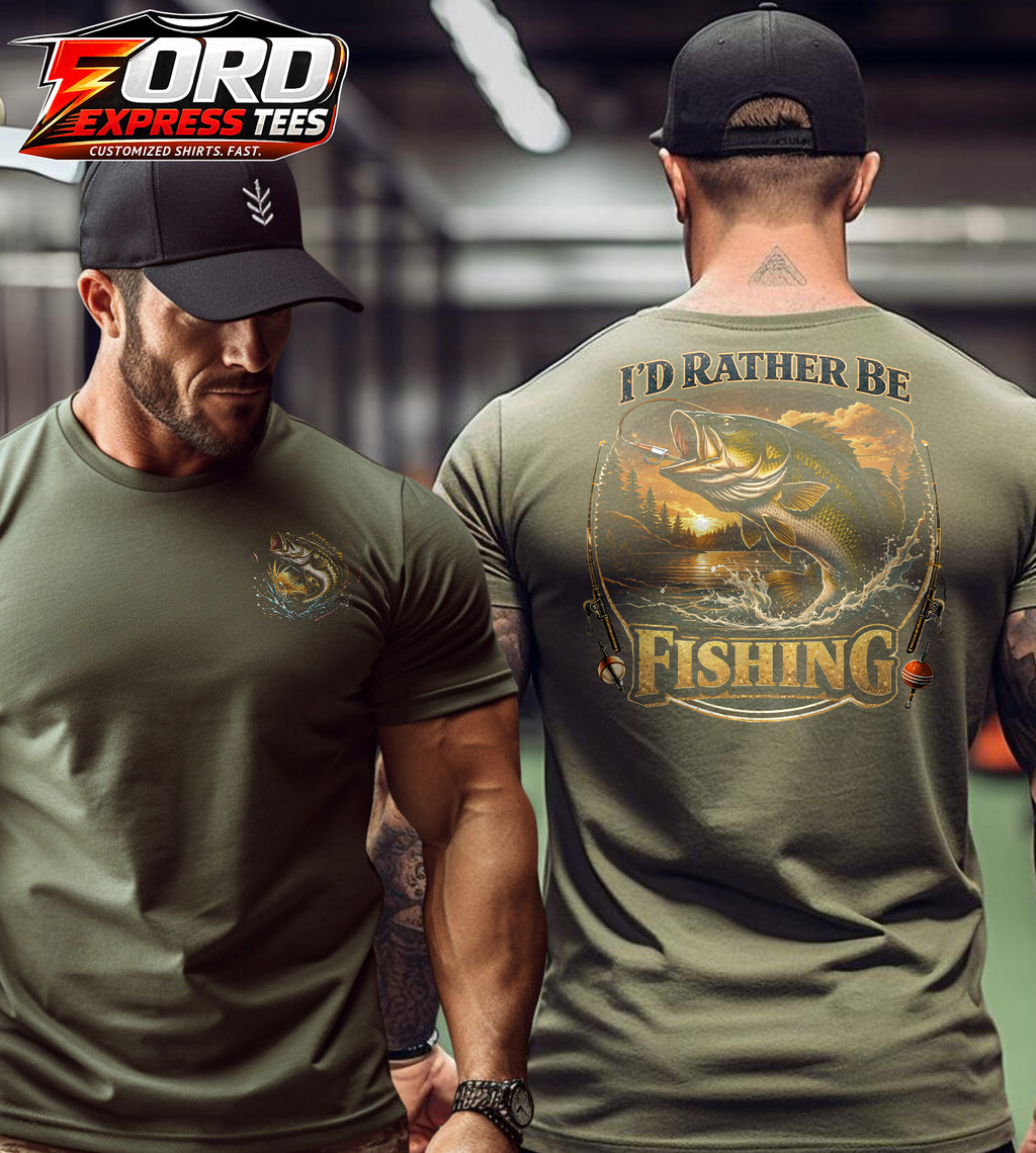 I'd Rather be Fishing Graphic Tee