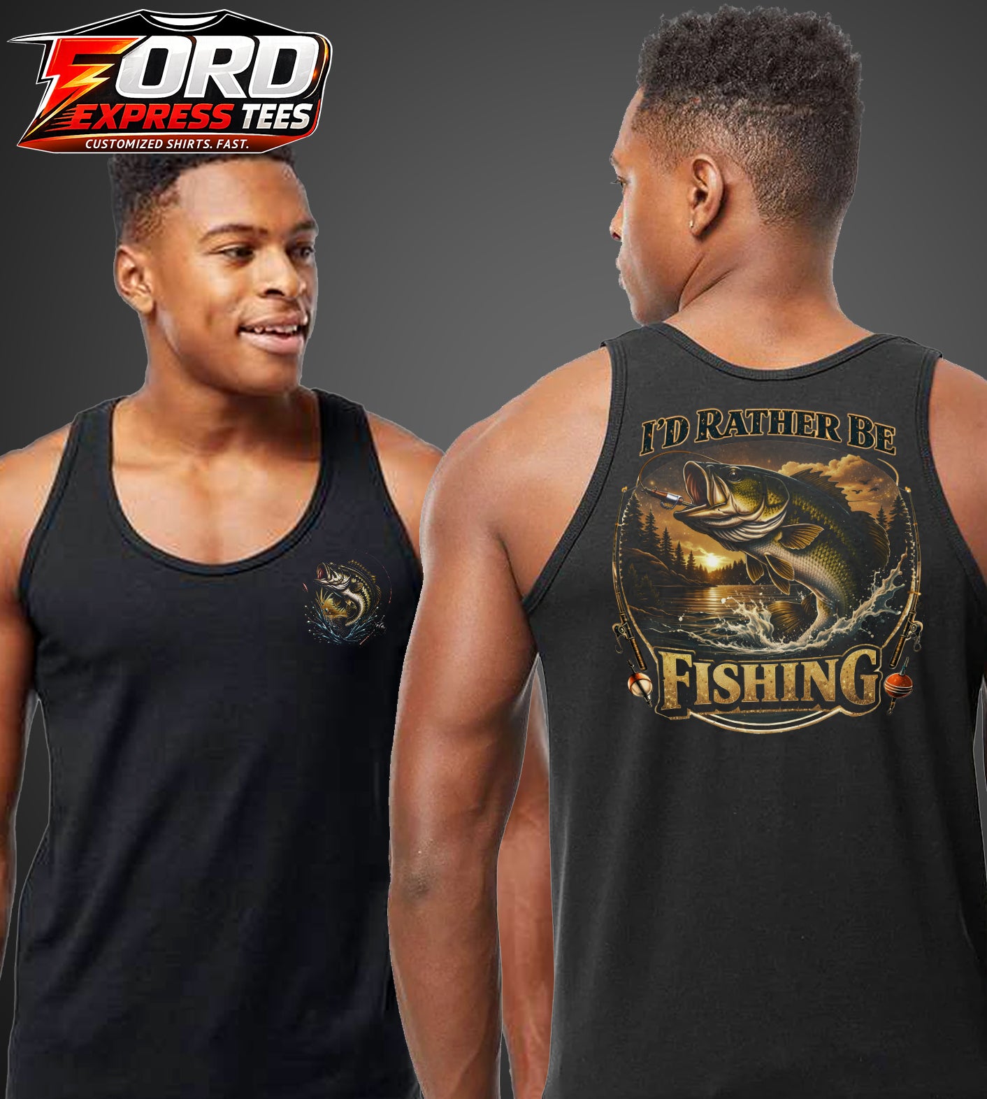 I'd Rather be Fishing Graphic Tank