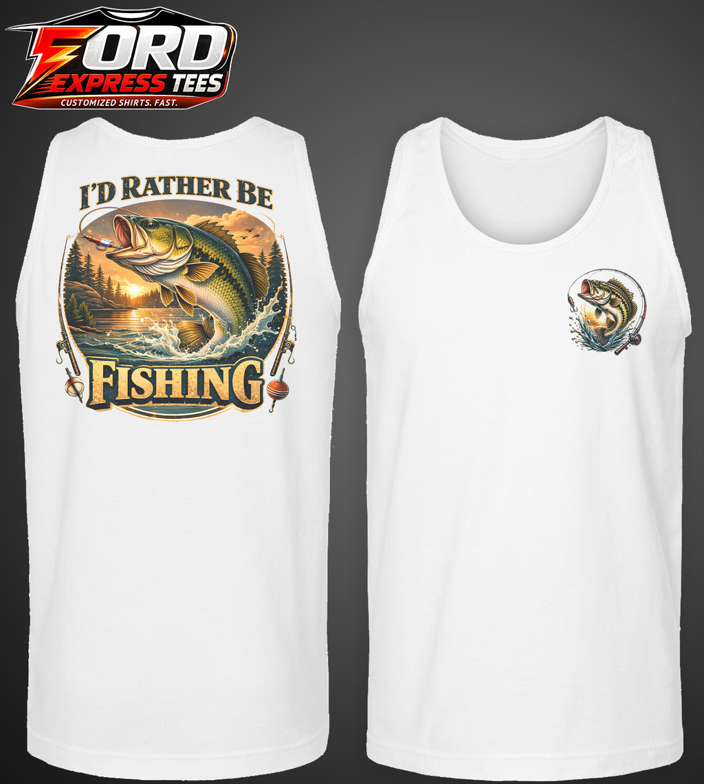 I'd Rather be Fishing Graphic Tank
