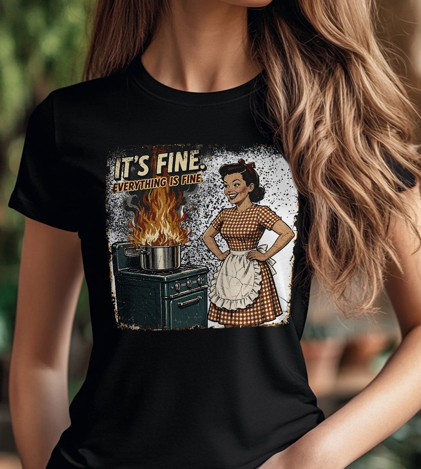 It's Fine Everything is Fine Funny Graphic Tee