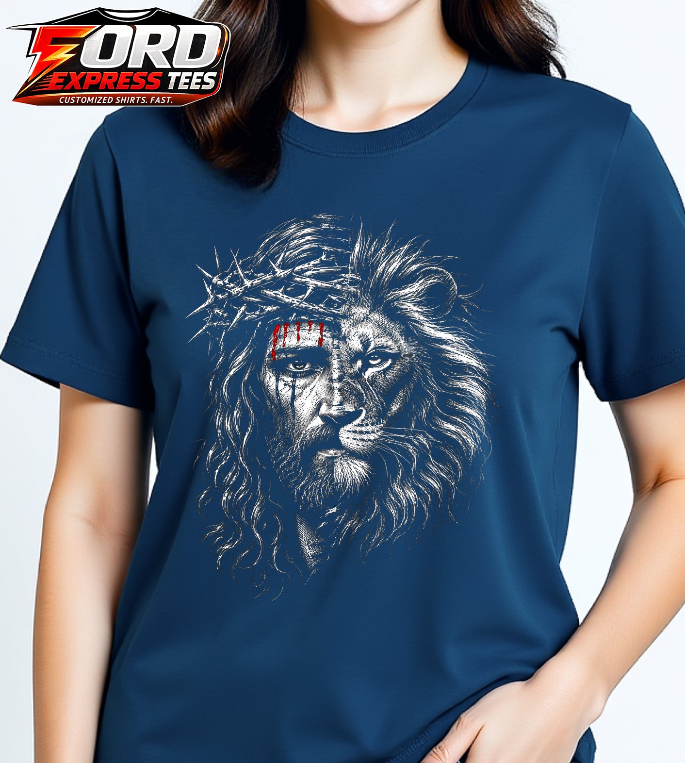 Jesus and Lion Graphic Tee