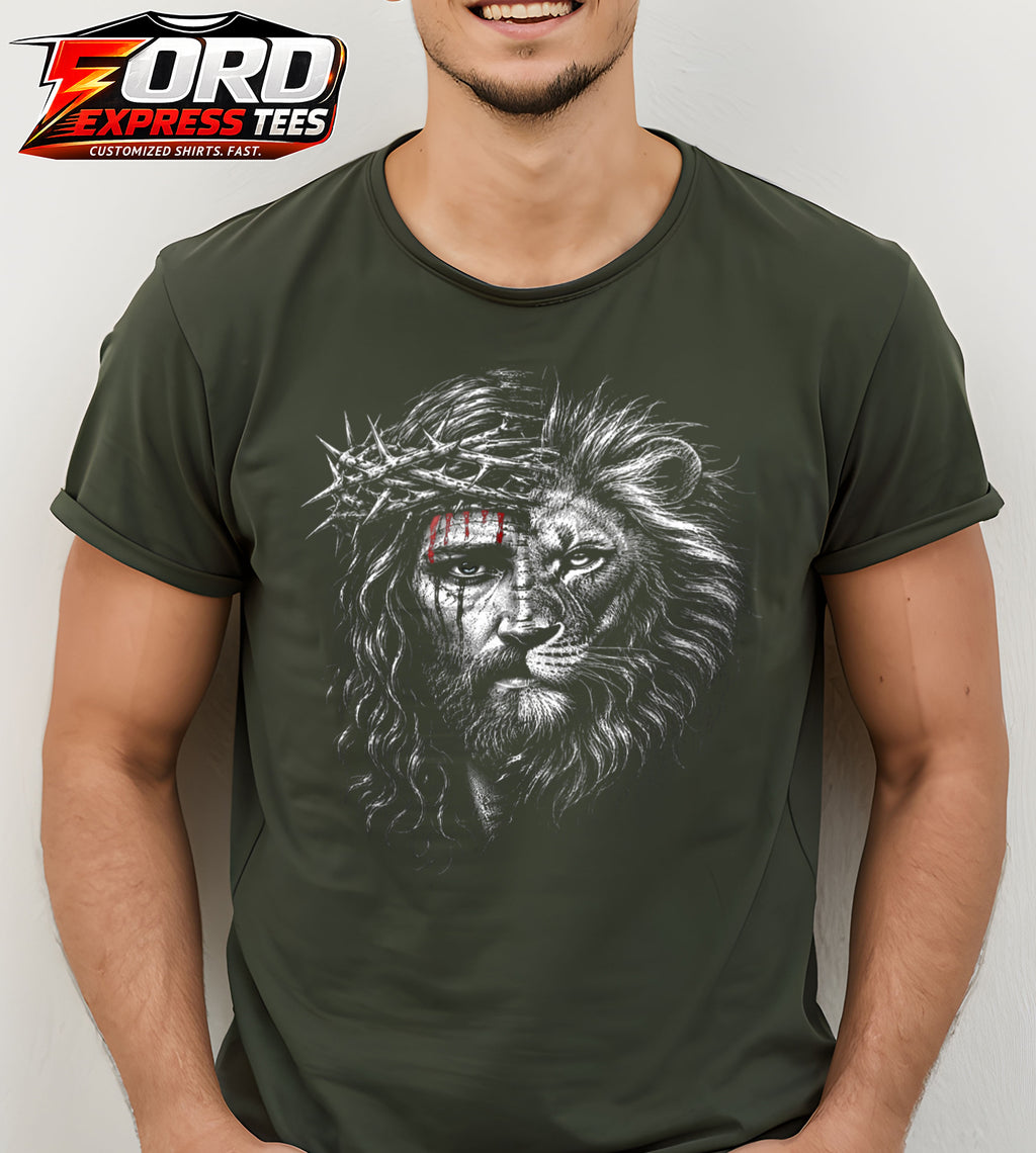 Jesus and Lion Graphic Tee