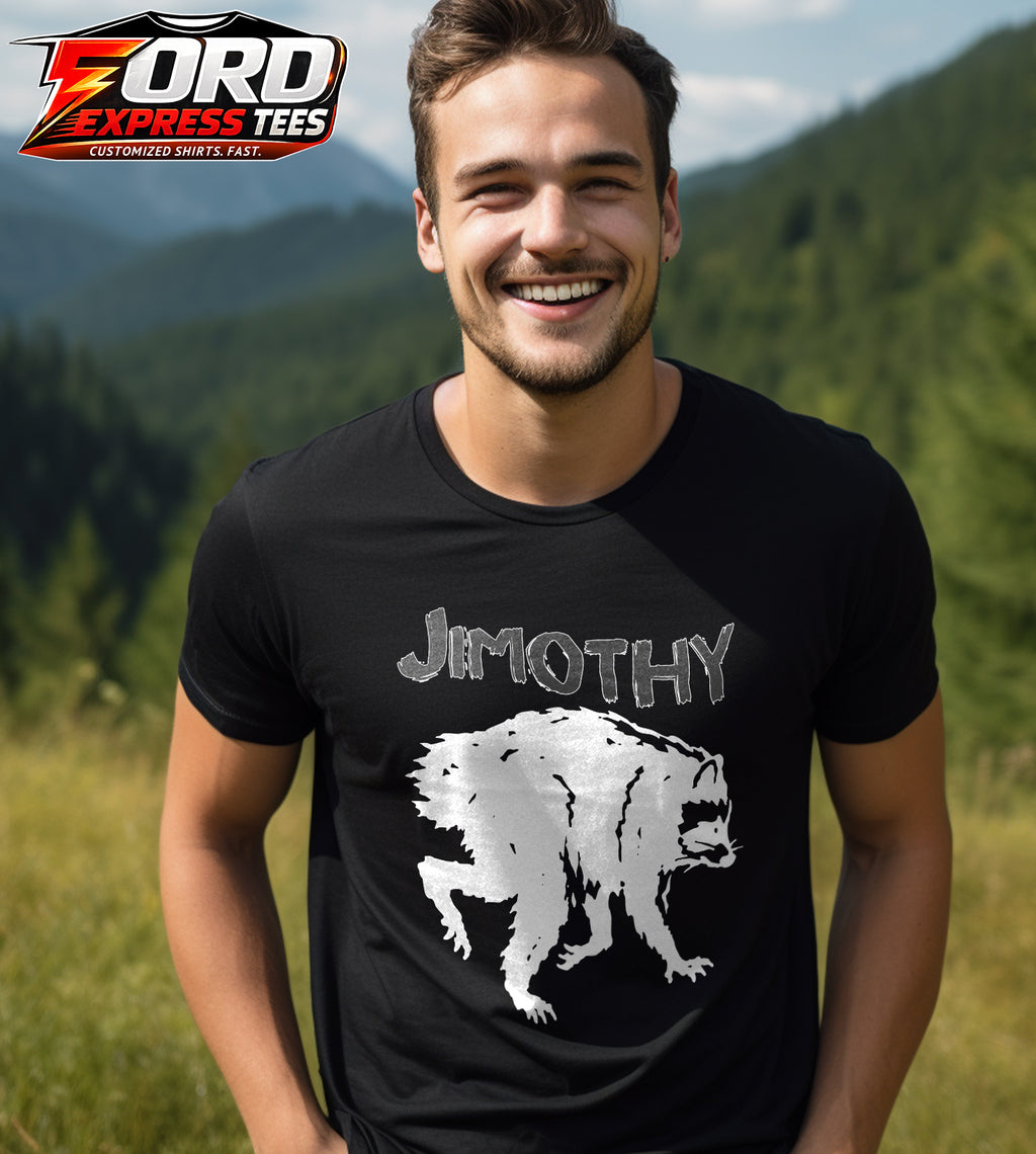 Jimothy Simple Funny Raccoon Graphic Tee