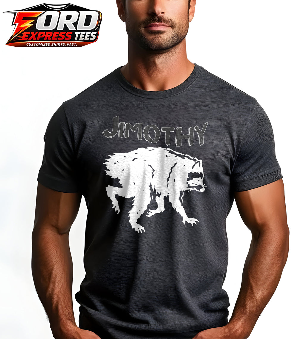 Jimothy Simple Funny Raccoon Graphic Tee