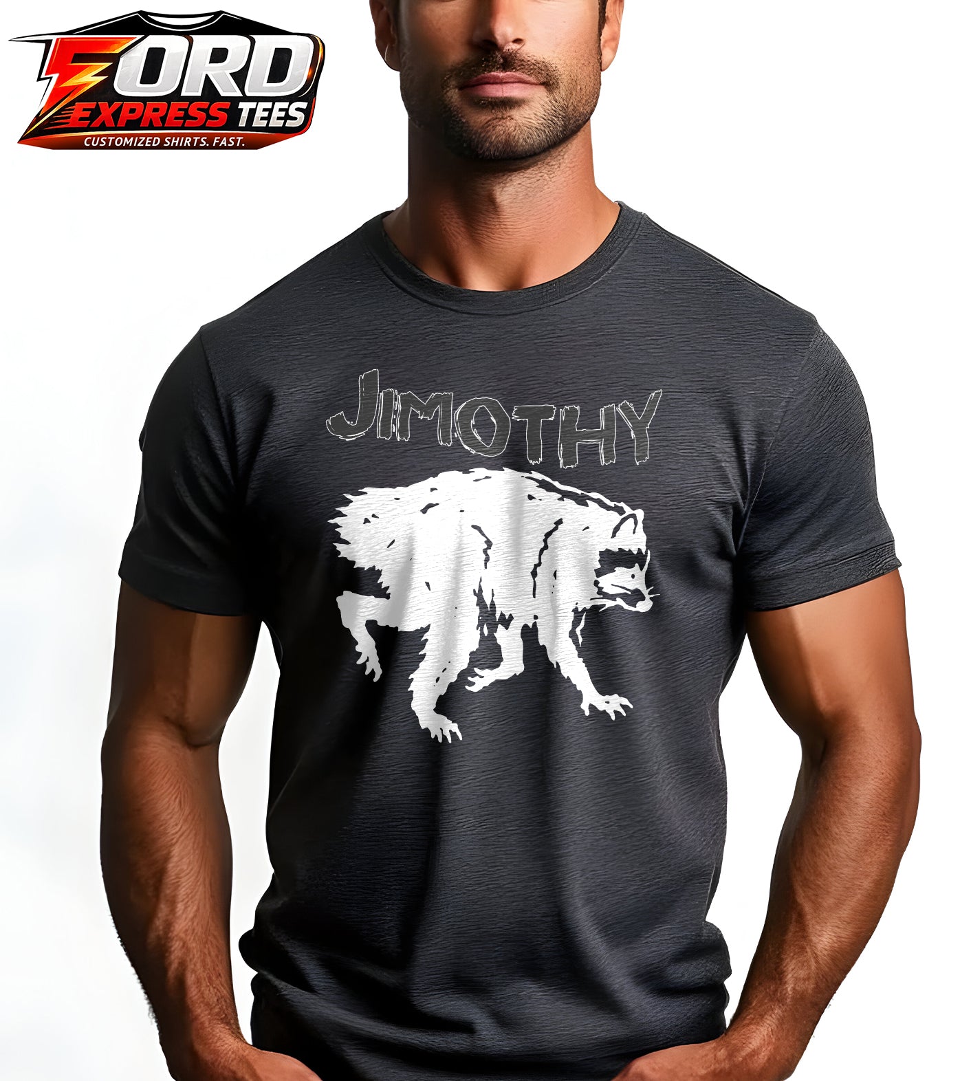 Jimothy Simple Funny Raccoon Graphic Tee