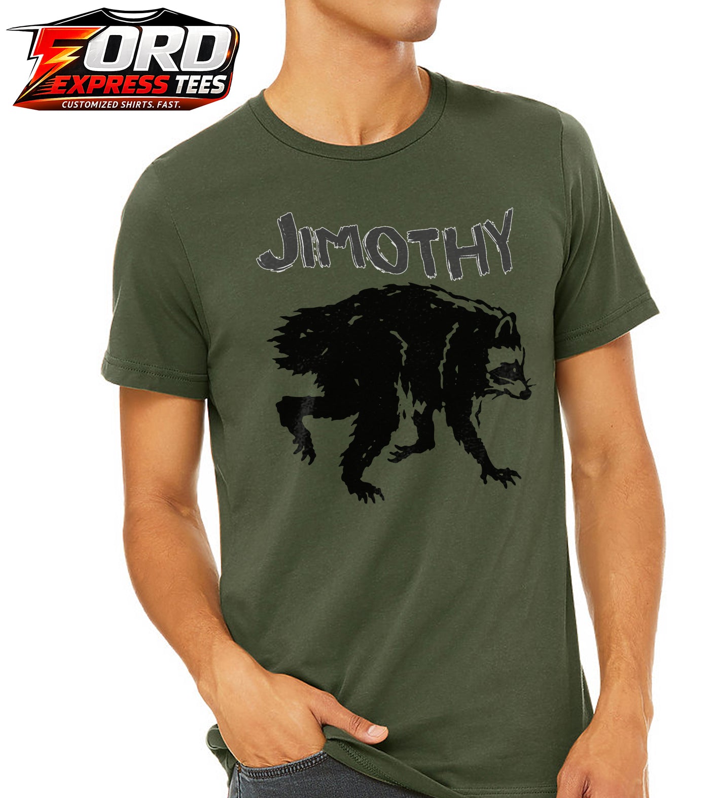 Jimothy Simple Funny Raccoon Graphic Tee