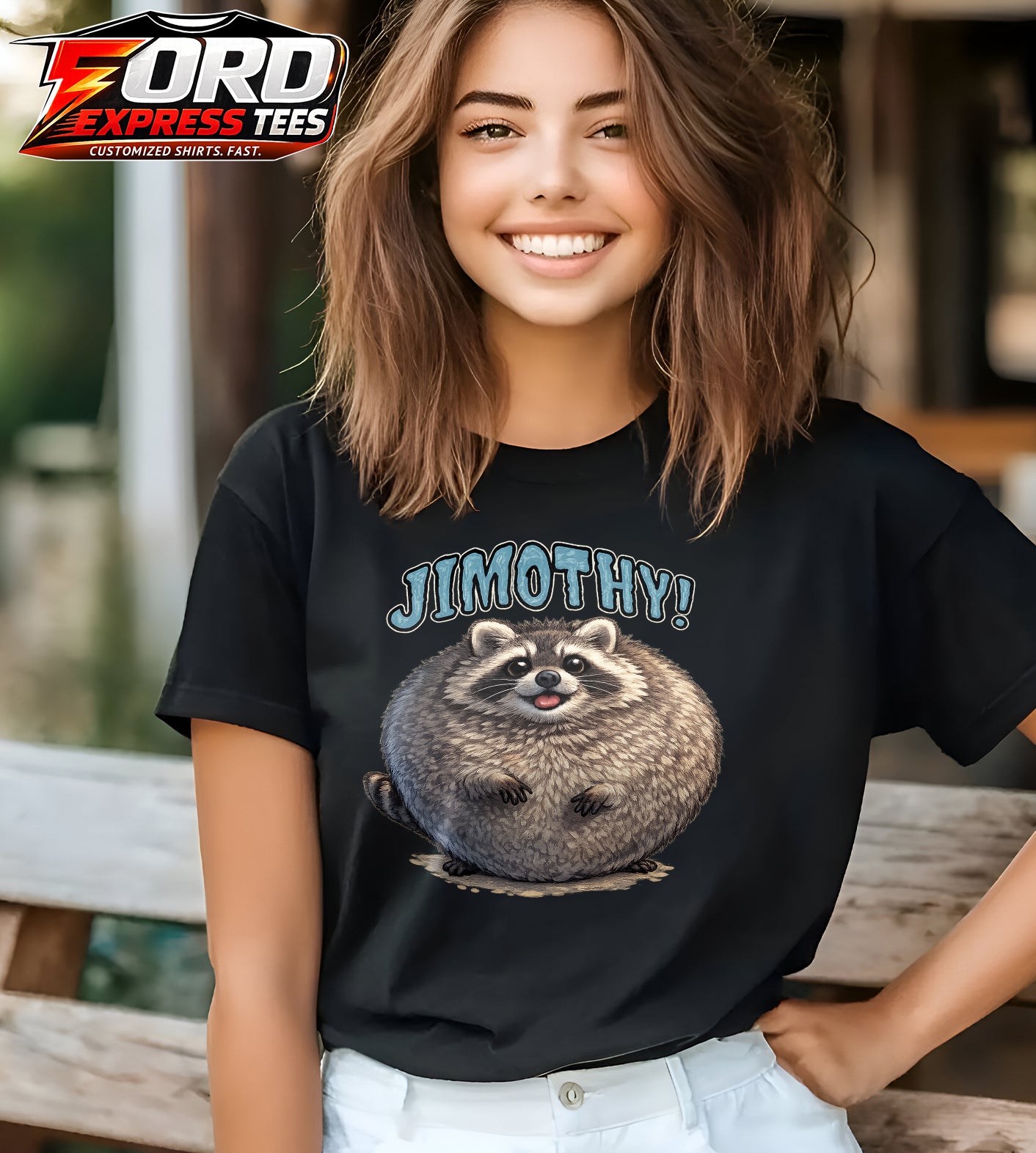 Jimothy Funny Raccoon Graphic Tee