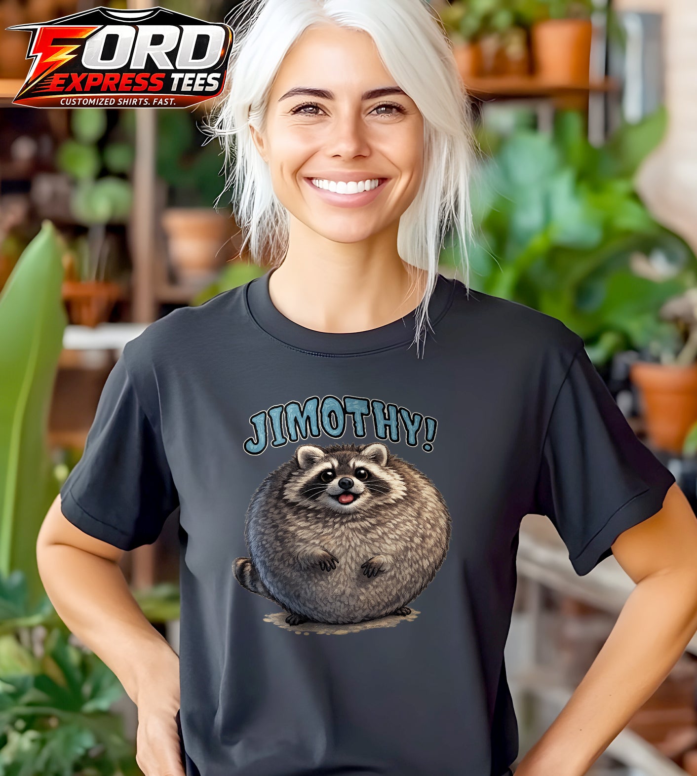 Jimothy Funny Raccoon Graphic Tee