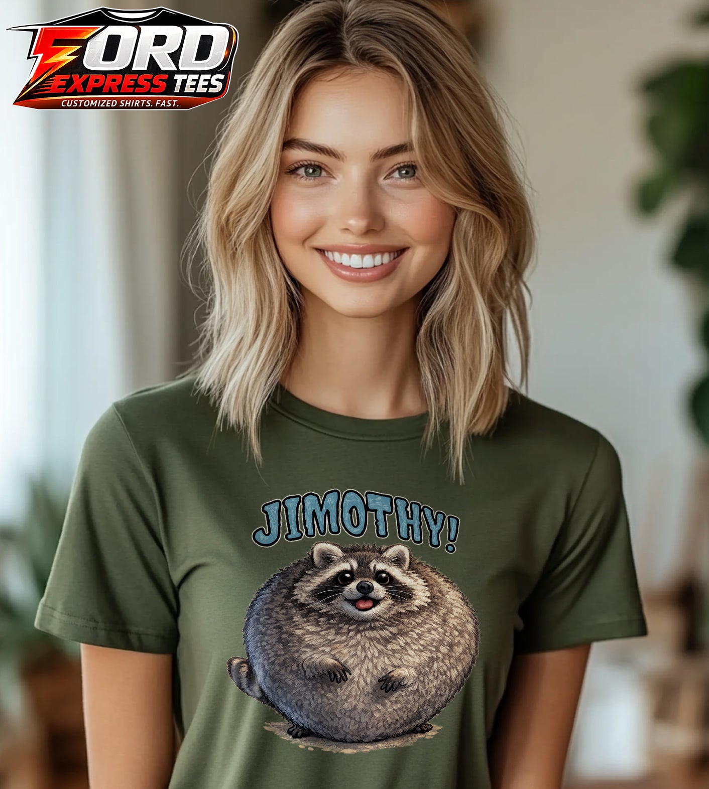 Jimothy Funny Raccoon Graphic Tee