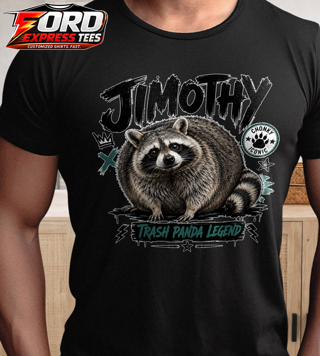 Jimothy Trash Panda Funny Raccoon Graphic Tee