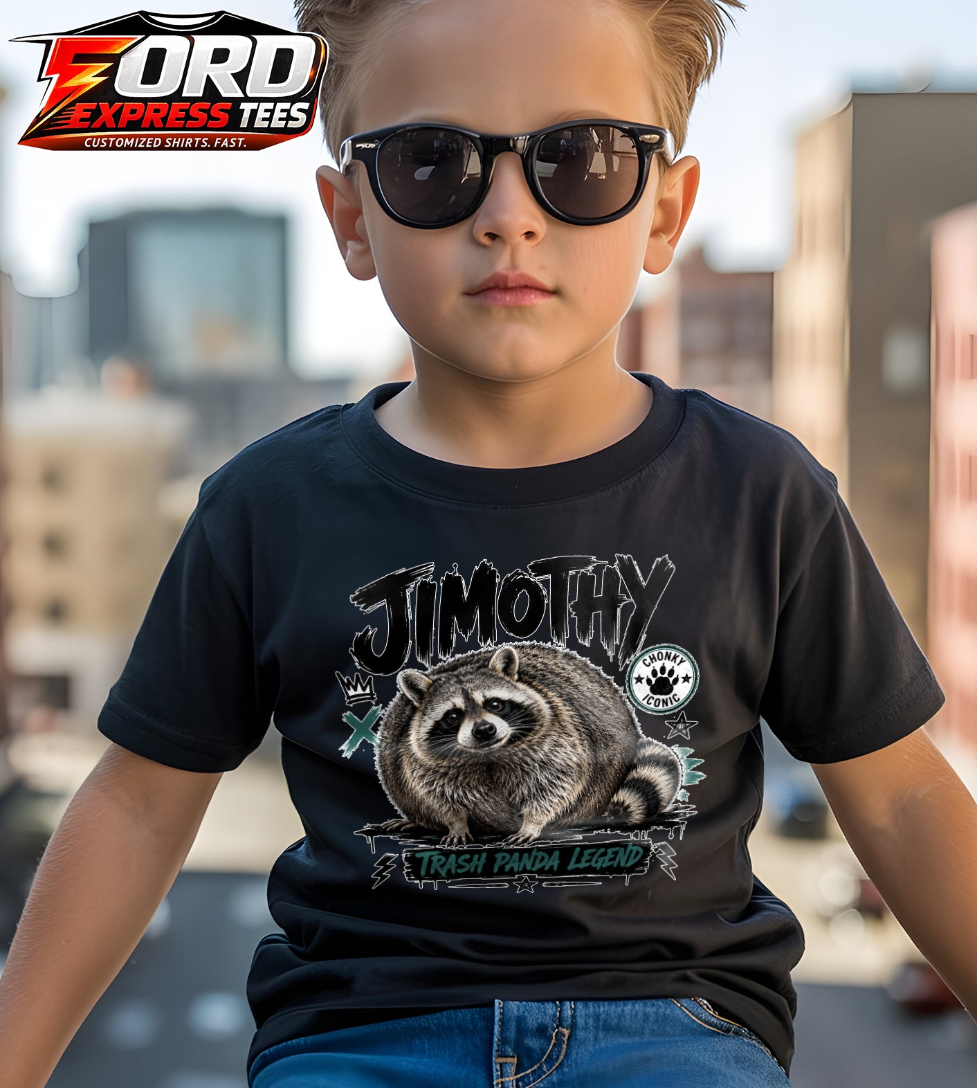 Jimothy Trash Panda Funny Raccoon Graphic Tee