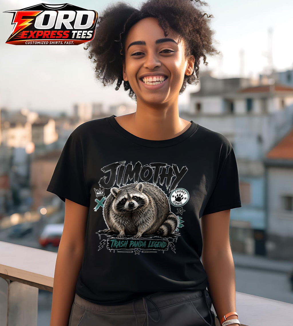 Jimothy Trash Panda Funny Raccoon Graphic Tee
