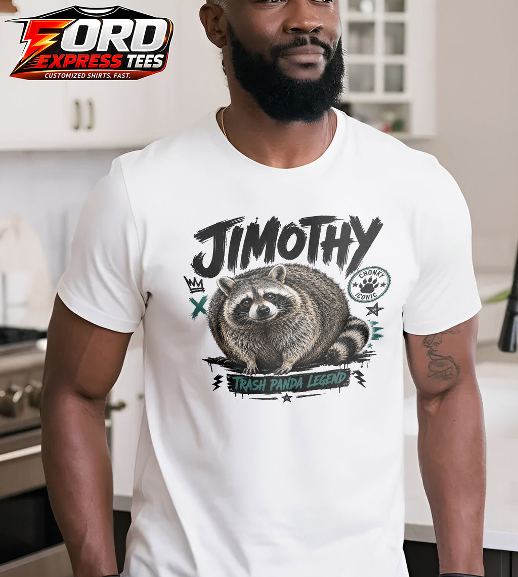 Jimothy Trash Panda Funny Raccoon Graphic Tee
