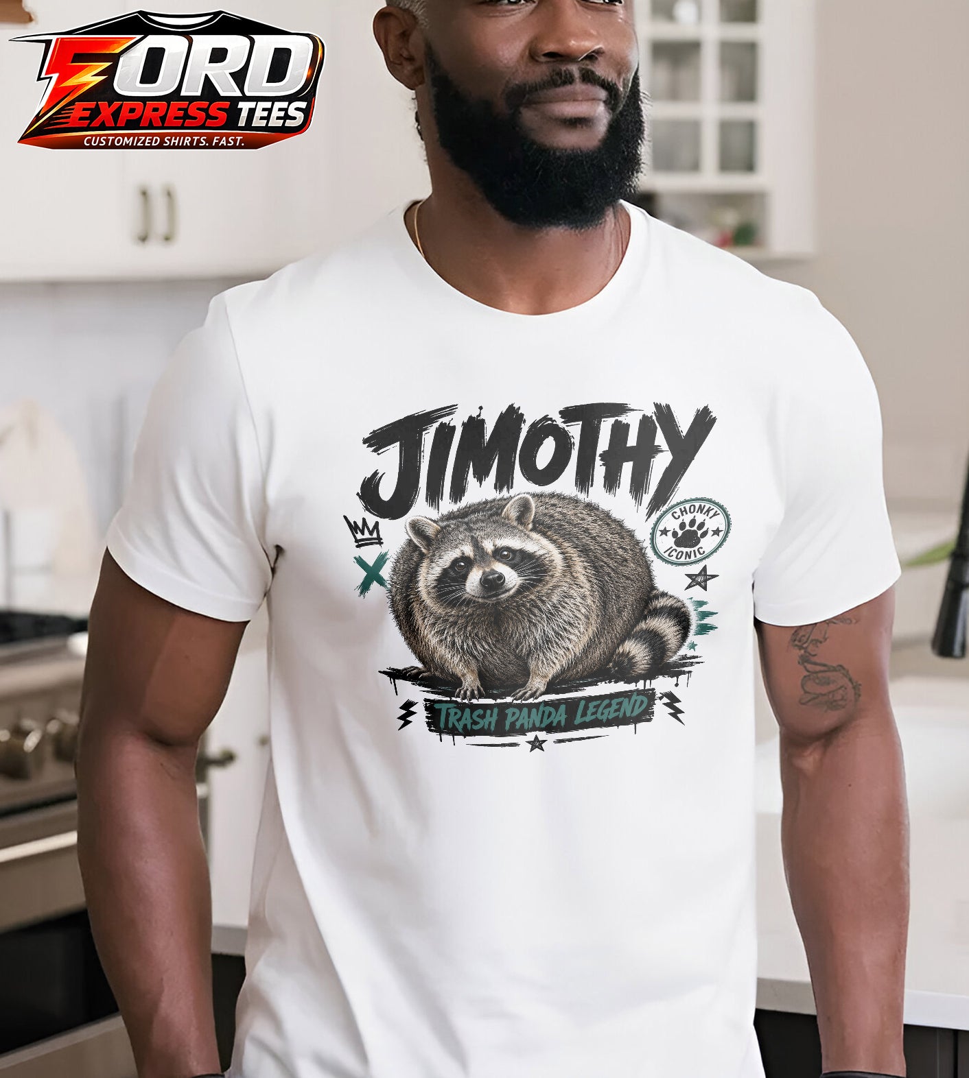 Jimothy Trash Panda Funny Raccoon Graphic Tee
