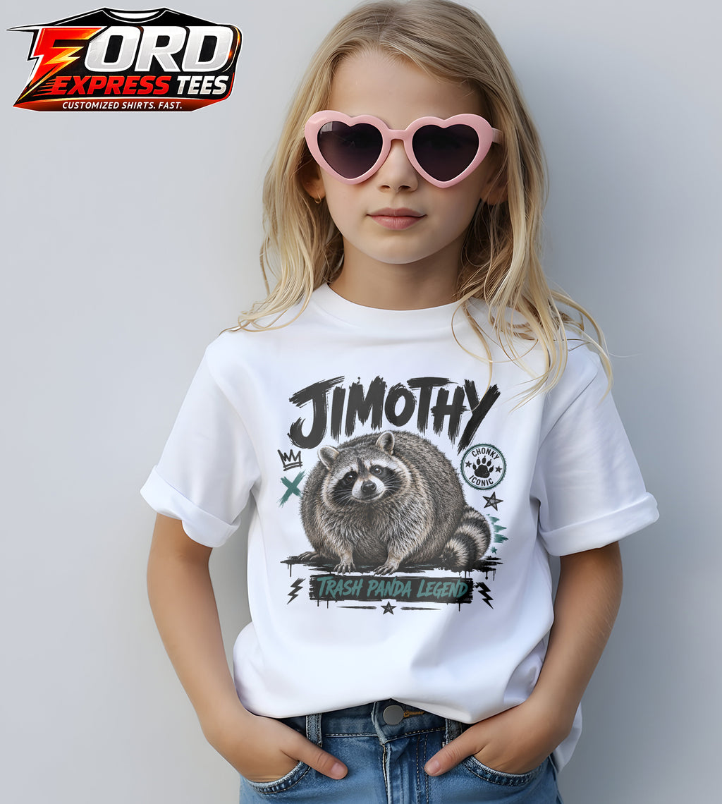 Jimothy Trash Panda Funny Raccoon Graphic Tee