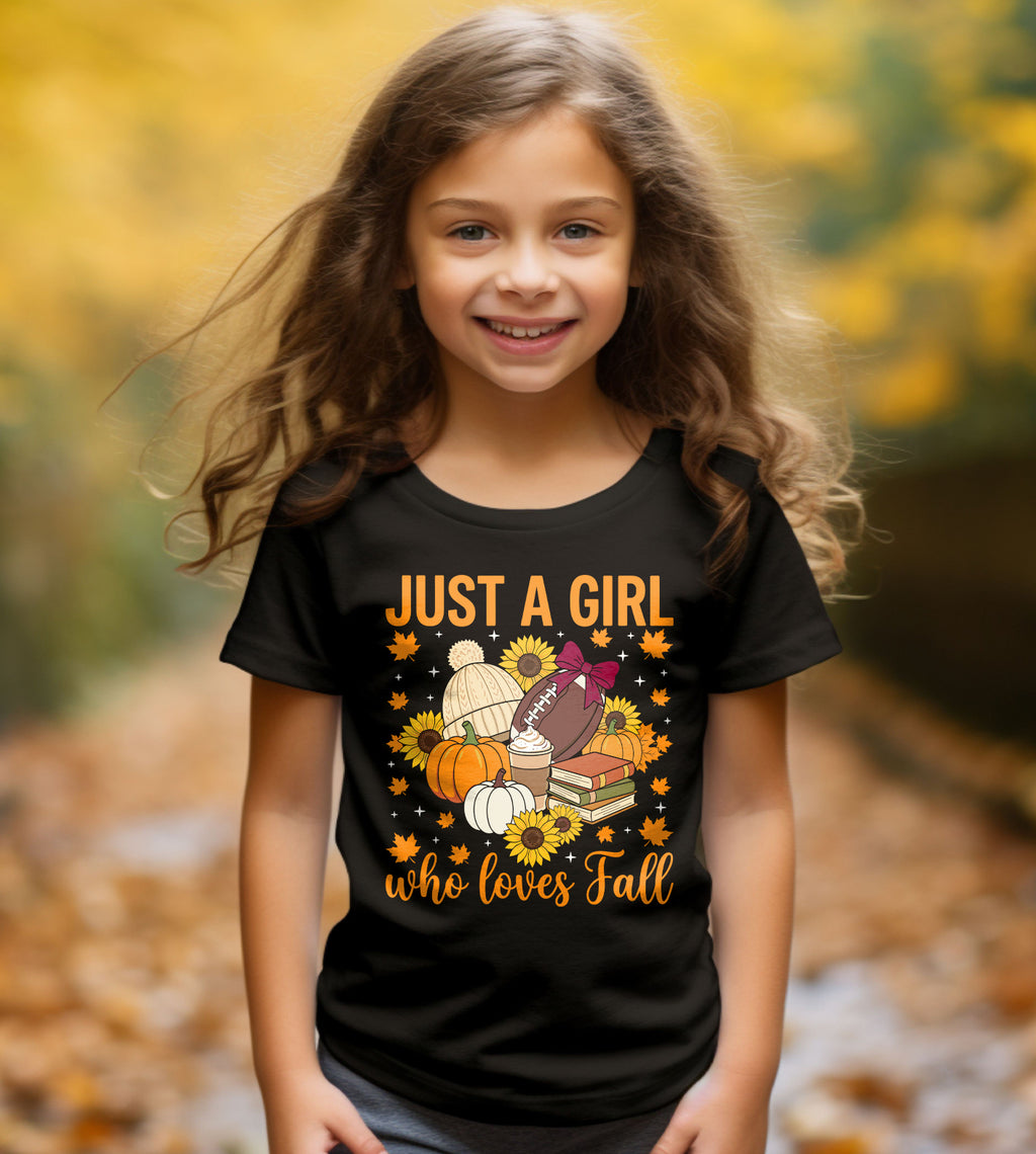 Just a Girl That Loves Football Fall Graphic Tee