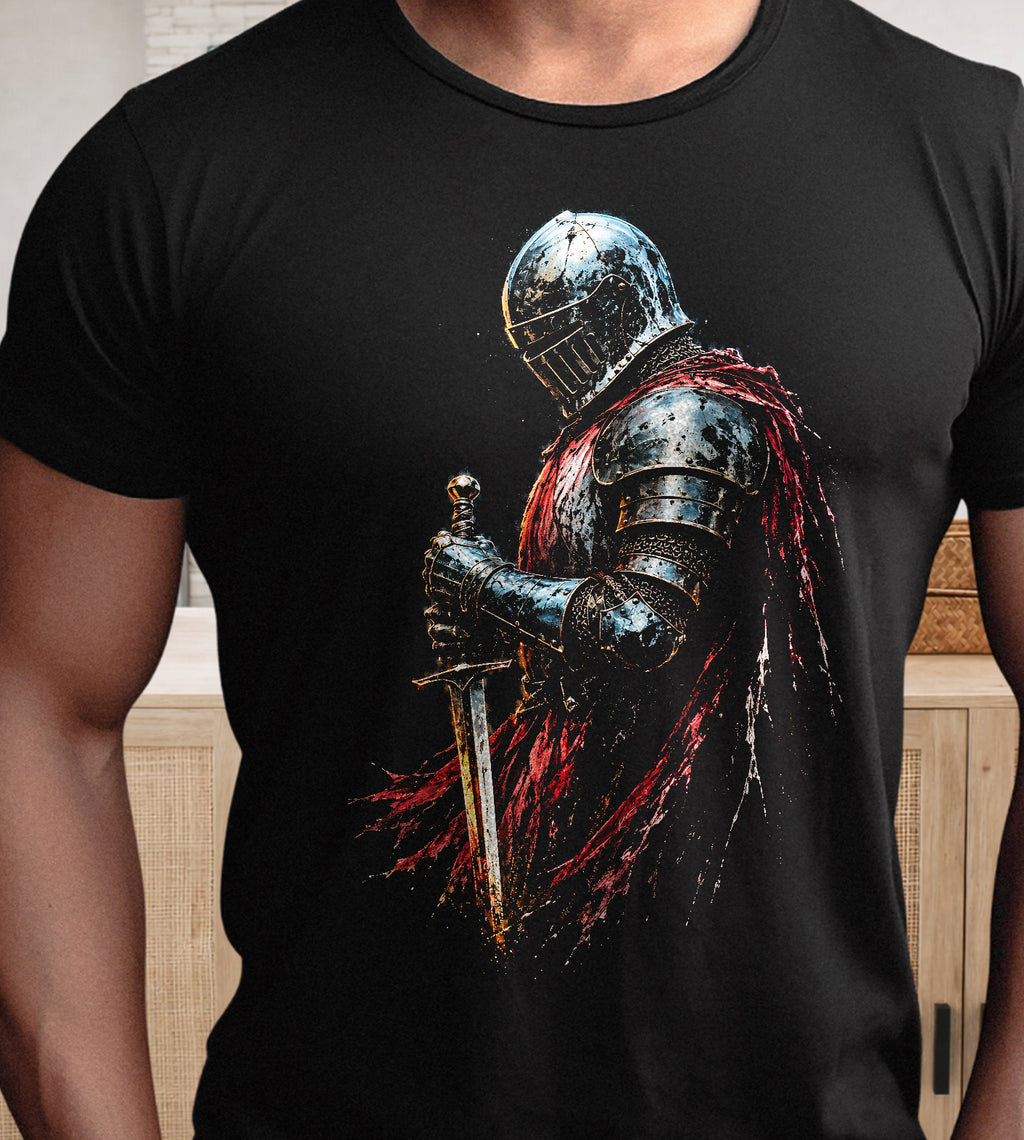 Knight Distressed Color Graphic Tee