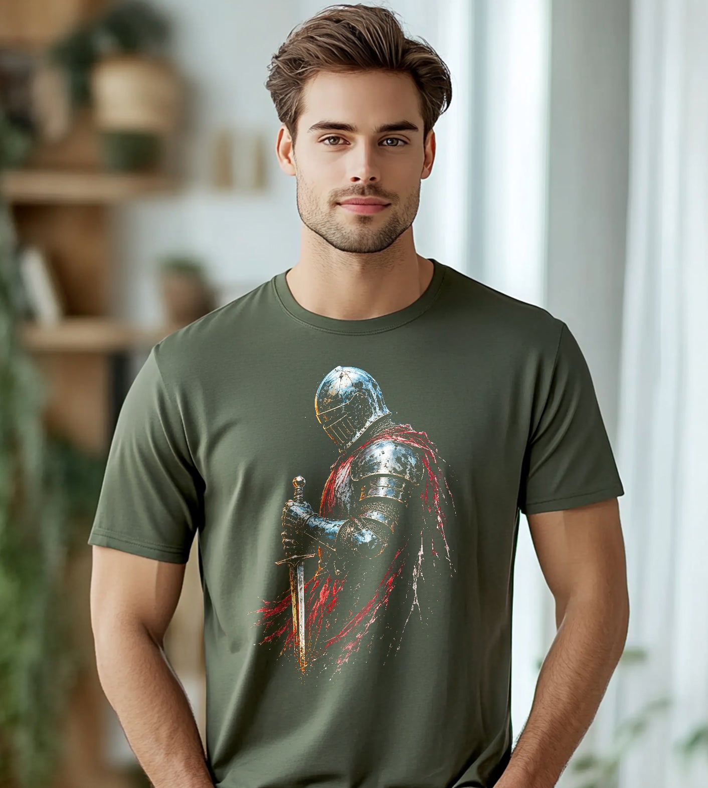 Knight Distressed Color Graphic Tee