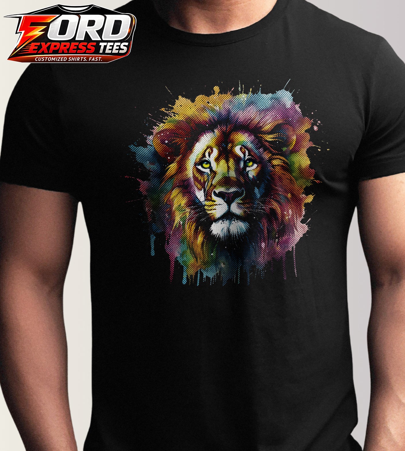 Lion Watercolor Graphic Tee