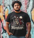 Mondays Knight Tummy Hurts Funny Graphic Tee