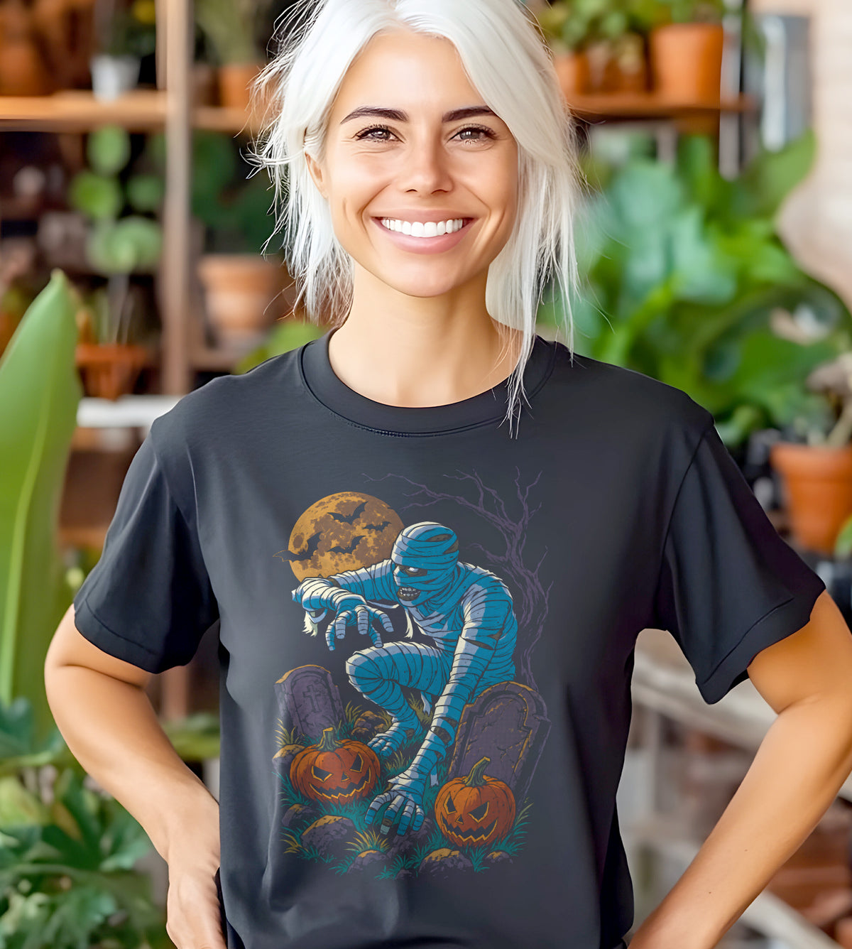 Mummy in the Moonlight Graphic Tee