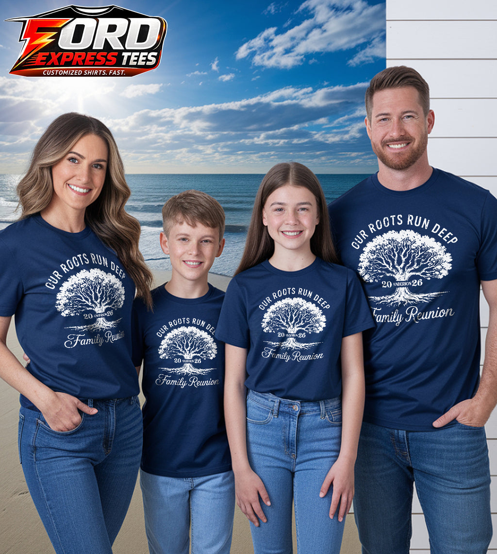 Our Roots Run Deep Family Reunion Custom Graphic Tee