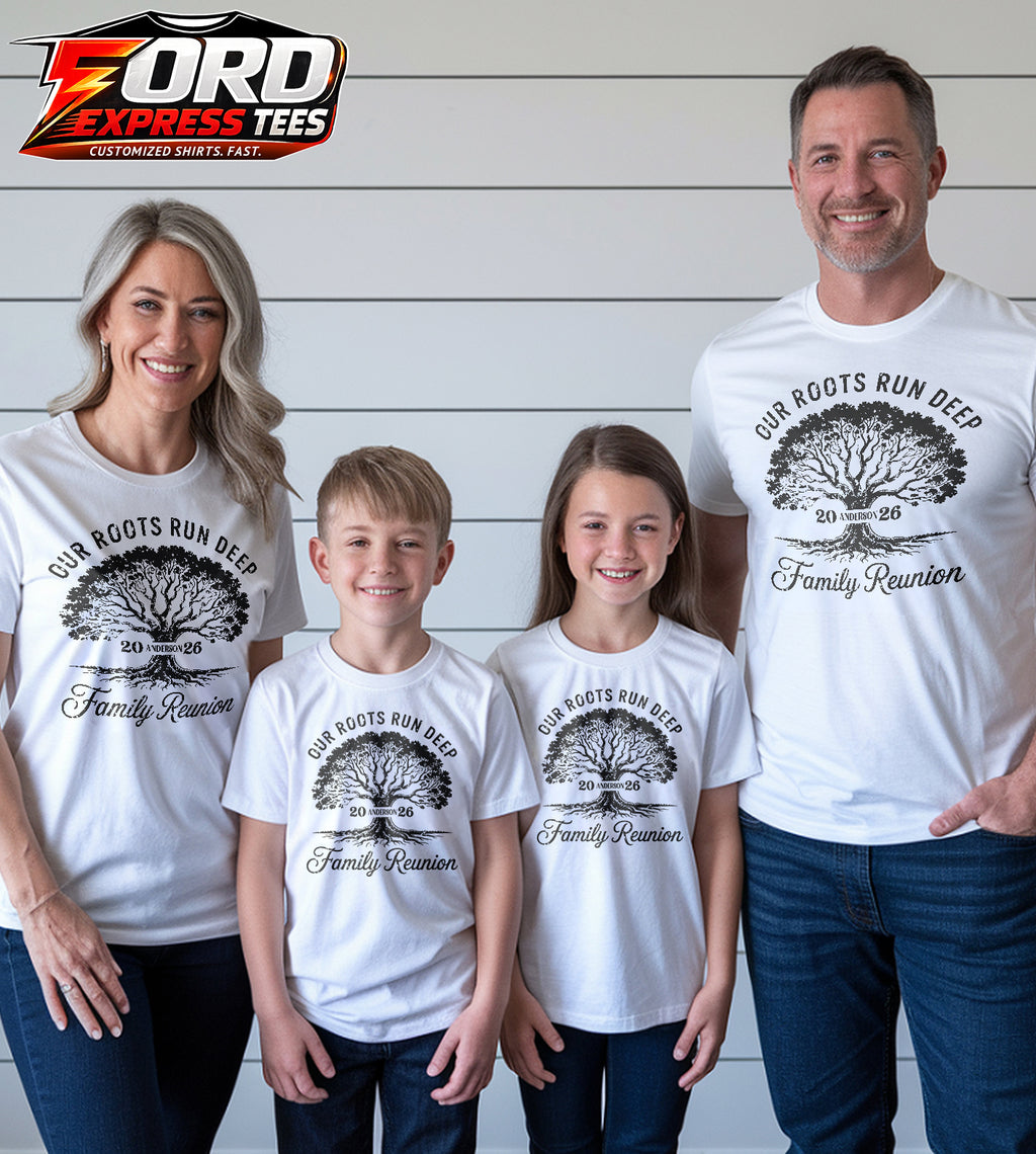 Our Roots Run Deep Family Reunion Custom Graphic Tee