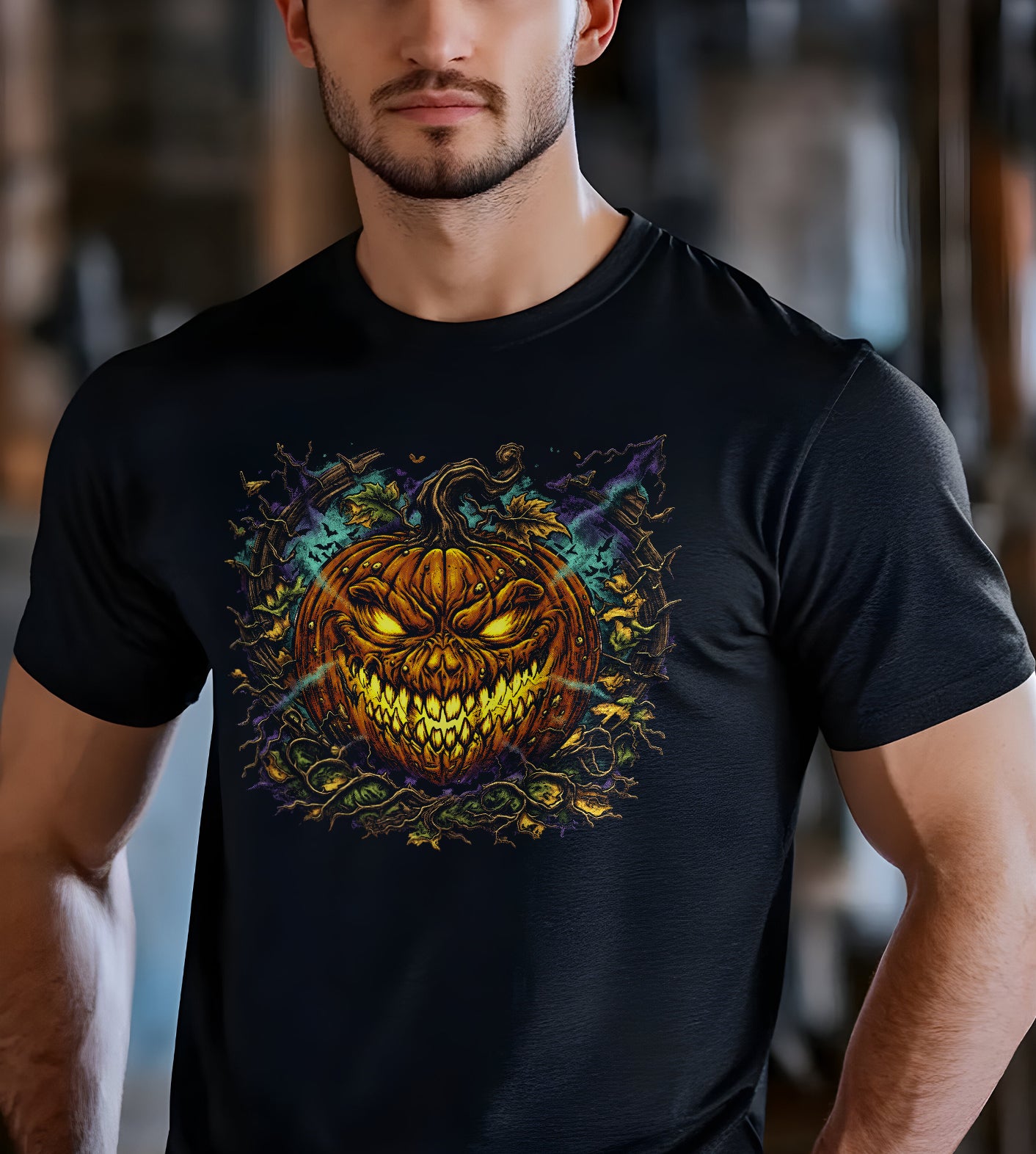 Pumpkin Burst Halloween Graphic Tee