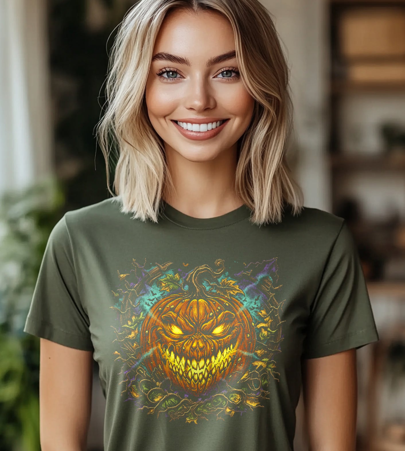 Pumpkin Burst Halloween Graphic Tee