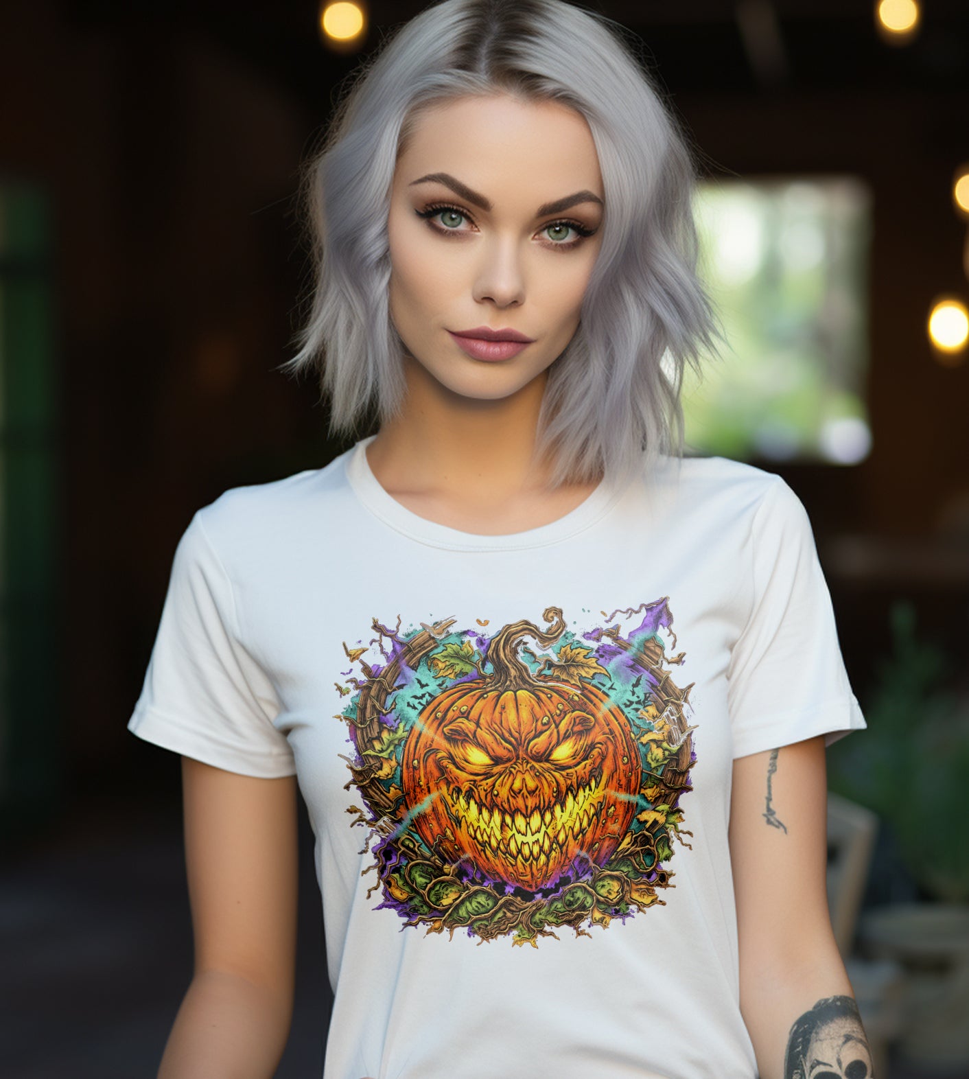 Pumpkin Burst Halloween Graphic Tee