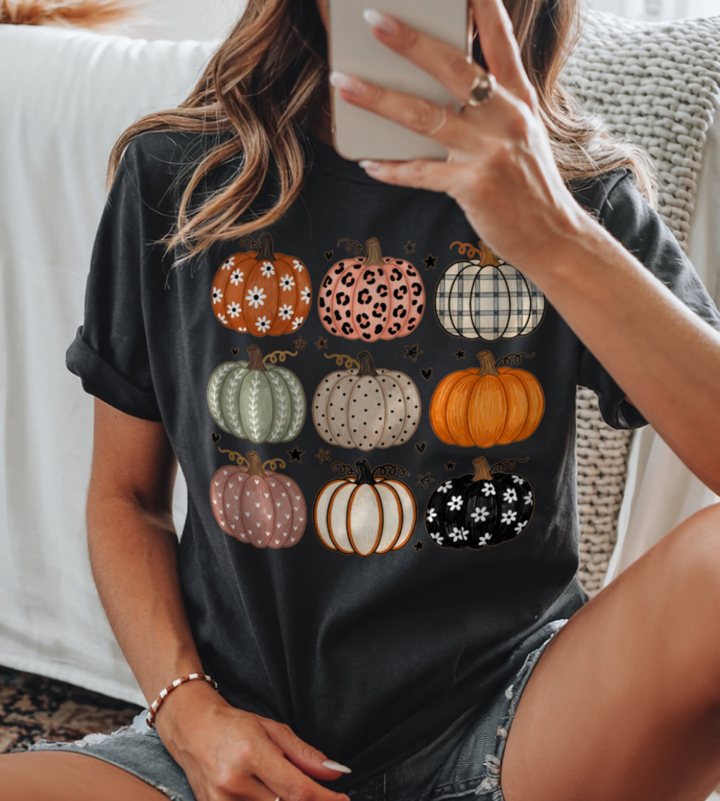 Pumpkins Boho Fall Graphic Tee