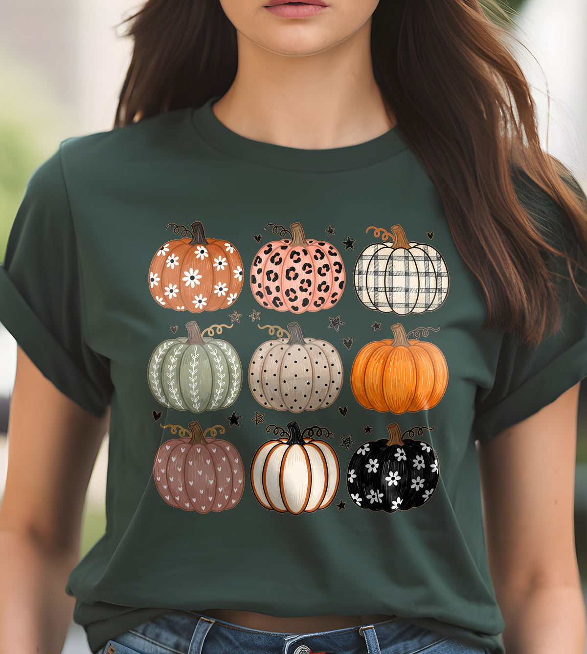 Pumpkins Boho Fall Graphic Tee