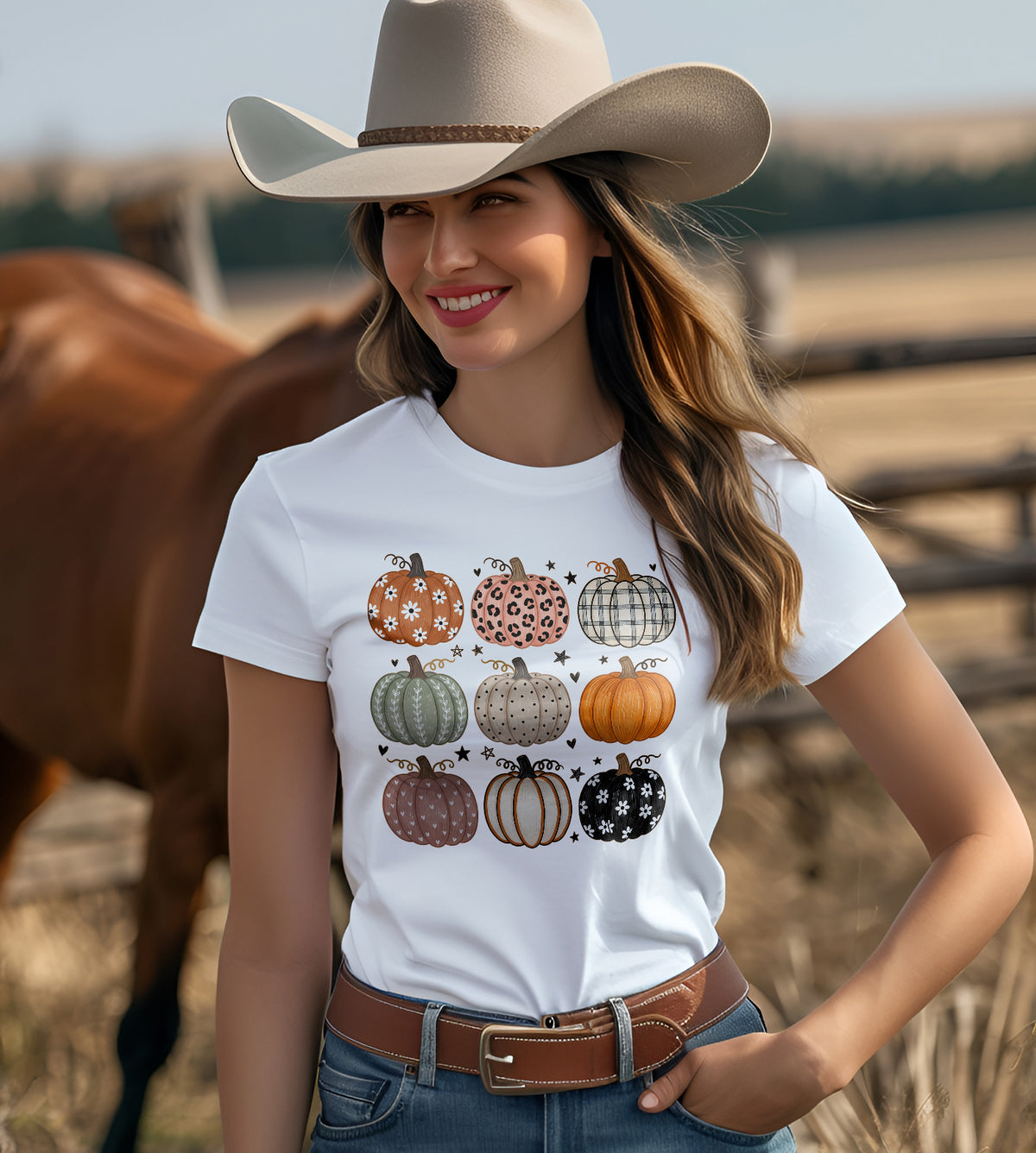 Pumpkins Boho Fall Graphic Tee