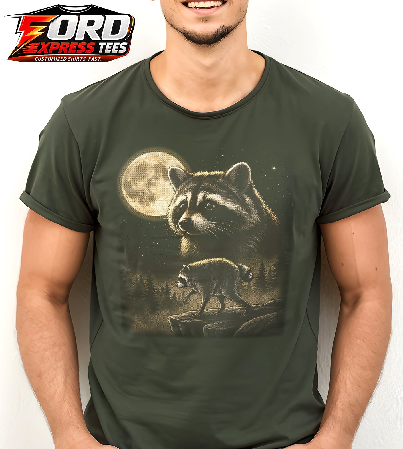 Raccoon Jimothy Moonlight Graphic Tee