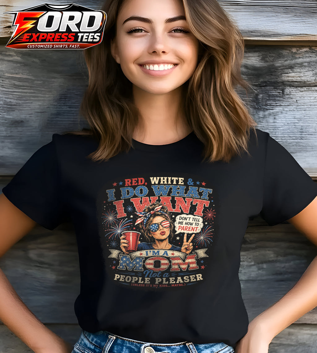 4th of July Mom Graphic Funny Tee