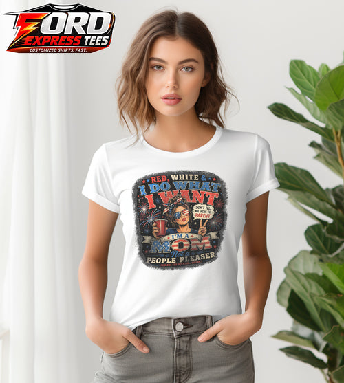 4th of July Mom Graphic Funny Tee