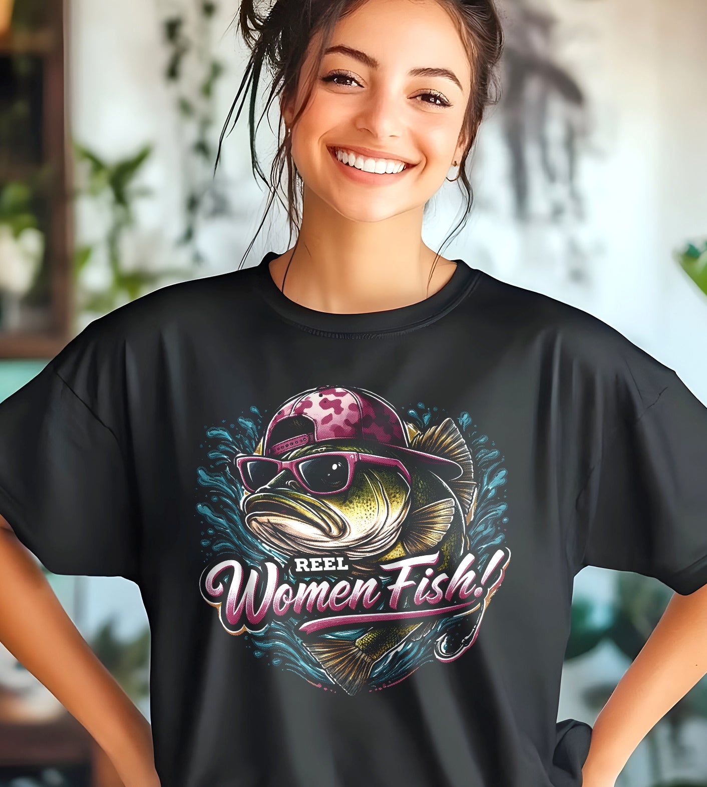 Reel Women Fish Graphic Tee