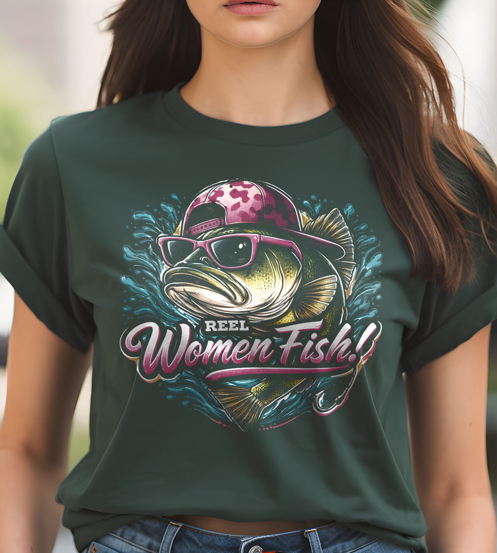 Reel Women Fish Graphic Tee