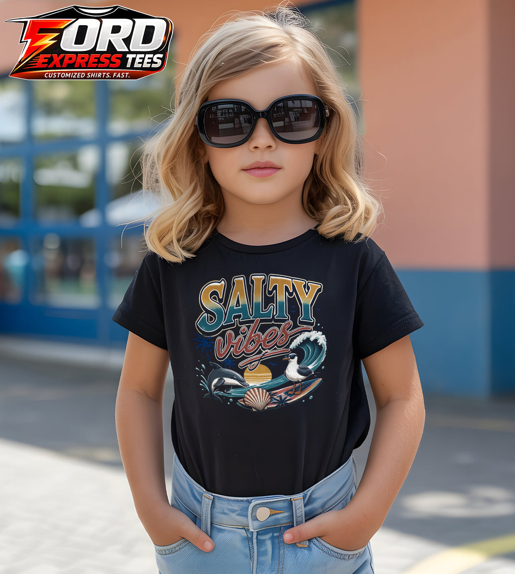 Salty Vibes Cool Beach Graphic Tee