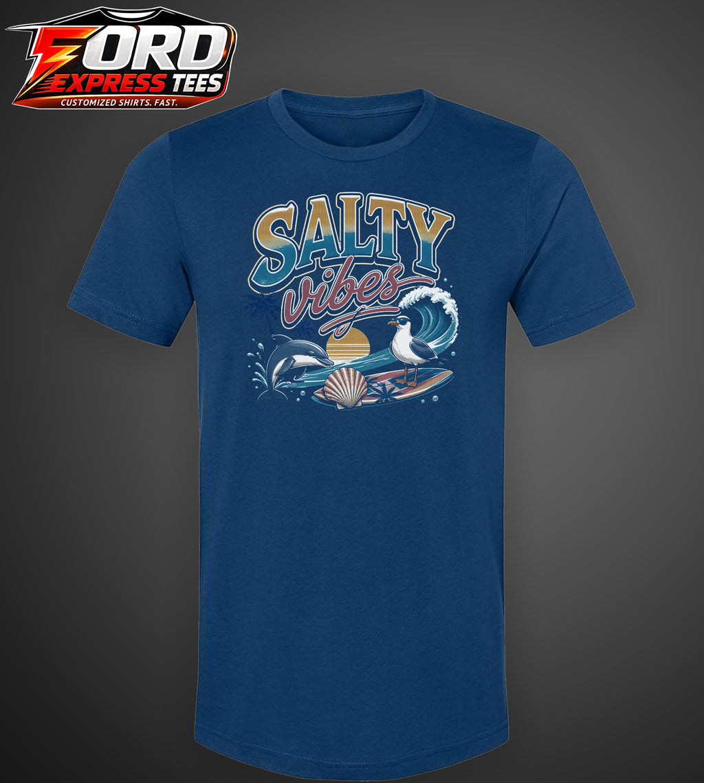 Salty Vibes Cool Beach Graphic Tee