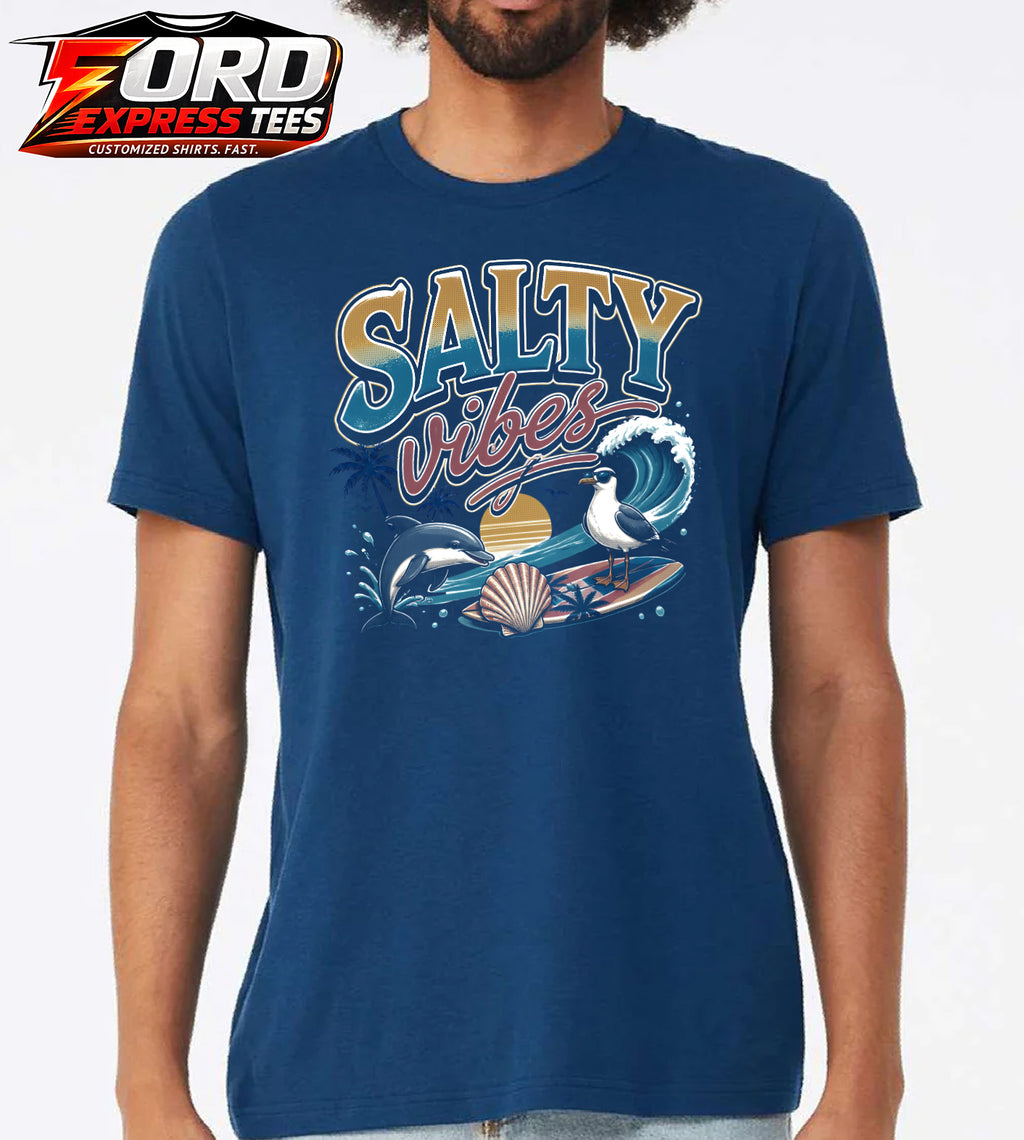 Salty Vibes Cool Beach Graphic Tee