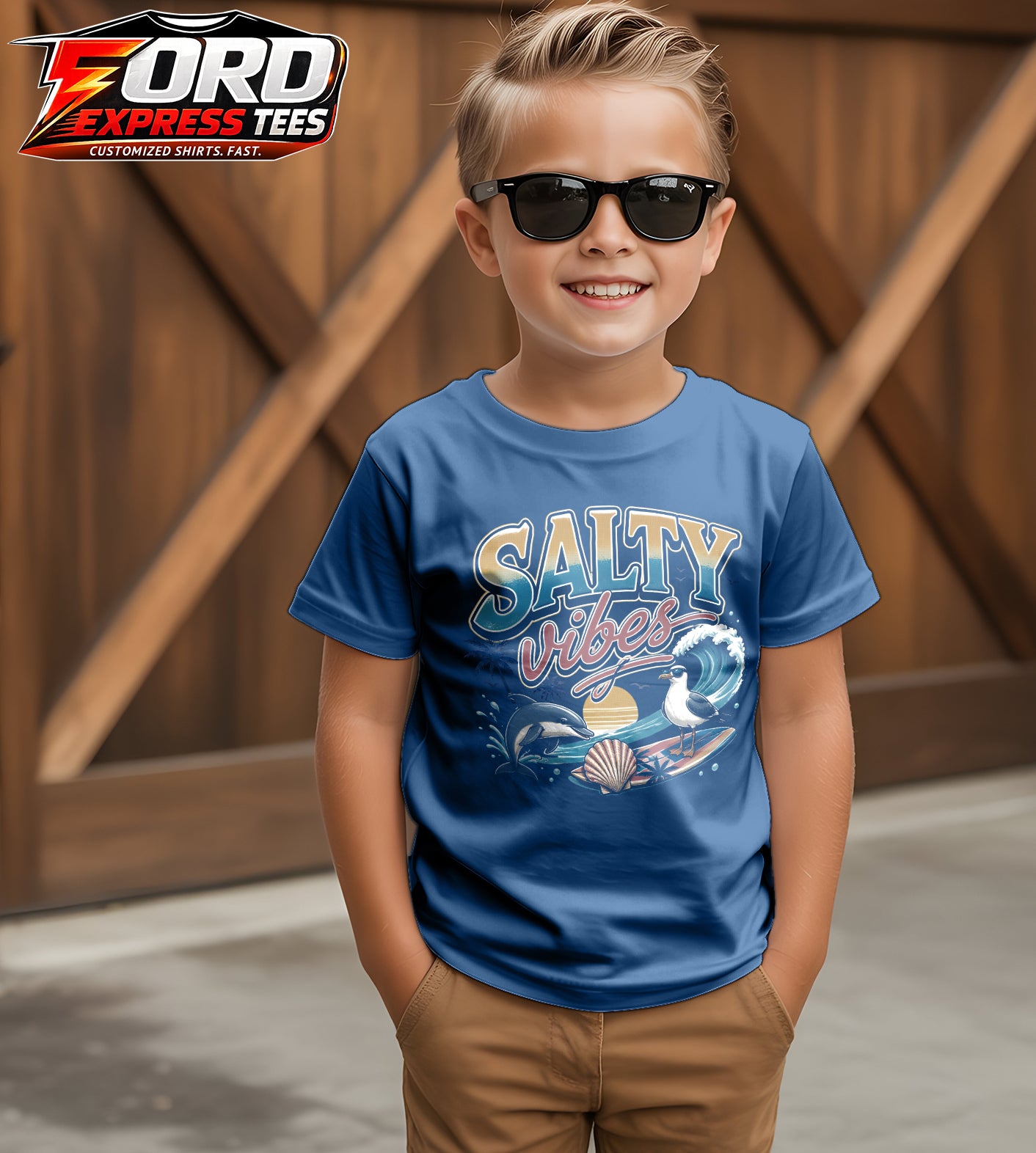 Salty Vibes Cool Beach Graphic Tee
